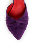 Fahrenheit CR-03 Purple Velvet Pointed D-Orsay Pumps
