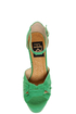 Fahrenheit Janne 06 Green Knotty Platform Wedges