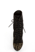 Fahrenheit Kristen 03 Black Studded Lace-Up Platform Booties