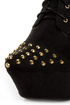 Fahrenheit Kristen 03 Black Studded Lace-Up Platform Booties