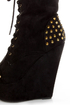 Fahrenheit Kristen 03 Black Studded Lace-Up Platform Booties