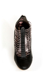 Fahrenheit Lolita 05 Black & Bronze Strappy Cutout Wedge Booties