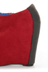 Fahrenheit Mica 01A Red Velvet Peep Toe Shootie Wedges