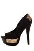 Toi et Moi Nandi 05 Black Suede Studded Platform Pumps