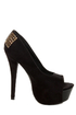 Toi et Moi Nandi 05 Black Suede Studded Platform Pumps