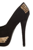 Toi et Moi Nandi 05 Black Suede Studded Platform Pumps