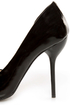 Fahrenheit Zara 01 Black Patent Pointed D\'Orsay Pumps