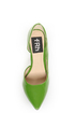 Fahrenheit Zara 01 Green Patent Pointed D\\\'Orsay Pumps