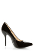 Fahrenheit Zara 02 Black Patent Pointed Pumps