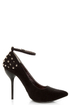Fahrenheit Zara 06 Black Studded Pointed Pumps