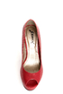 GoMax Eye Catcher 01 Red Snake Peep Toe Platform Pumps