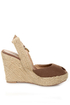 GoMax Moki 08 Brown Canvas Espadrille Wedge Sandals