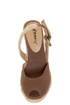 GoMax Moki 08 Brown Canvas Espadrille Wedge Sandals