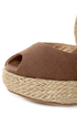 GoMax Moki 08 Brown Canvas Espadrille Wedge Sandals