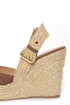 GoMax Moki 08 Brown Canvas Espadrille Wedge Sandals
