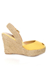GoMax Moki 08 Yellow Canvas Espadrille Wedge Sandals