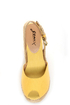 GoMax Moki 08 Yellow Canvas Espadrille Wedge Sandals