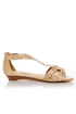 GoMax Page Boy 11 Beige Loopy Cutout Wedge Sandals