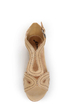 GoMax Page Boy 11 Beige Loopy Cutout Wedge Sandals