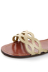 GoMax Sweet Dreams 08 Beige Laser Cutout Ankle Cuff Sandals