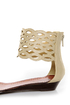 GoMax Sweet Dreams 08 Beige Laser Cutout Ankle Cuff Sandals
