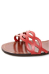 GoMax Sweet Dreams 08 Coral Red Laser Cutout Ankle Cuff Sandals