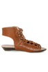 GoMax Sweet Dreams 13 Cognac Lace-Up Ankle Cuff Sandals