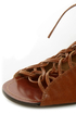 GoMax Sweet Dreams 13 Cognac Lace-Up Ankle Cuff Sandals