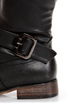 Cowgirl 1 Black Quilted Collar Belted Riding Boots