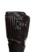 Cowgirl 1 Black Quilted Collar Belted Riding Boots