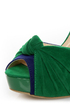 Erika 1 Green and Blue Knotty Peep Toe Platform Sandals