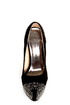 Flirt 2 Black Rhinestone Studded Platform Pumps