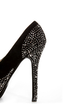 Flirt 2 Black Rhinestone Studded Platform Pumps
