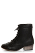 Pisa 25 Black Kiltie Lace-Up Ankle Boots