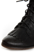 Pisa 25 Black Kiltie Lace-Up Ankle Boots
