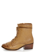 Pisa 25 Taupe Kiltie Lace-Up Ankle Boots