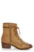 Pisa 25 Taupe Kiltie Lace-Up Ankle Boots