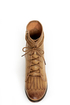 Pisa 25 Taupe Kiltie Lace-Up Ankle Boots