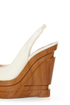 Jessica Simpson Alexy Ivory Slingback Sculpted Platform Wedges