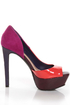 Jessica Simpson Bede 2 Spiced Coral/Bermuda Color Block Pumps