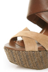 Jessica Simpson Charli Mahogany & Camel Platform Heels