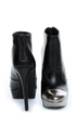 Jessica Simpson Essas Black and Silver Cap-Toe Platform Booties