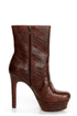 Jessica Simpson Fram Brown King Stamped Snake Platform Boots
