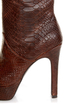 Jessica Simpson Fram Brown King Stamped Snake Platform Boots