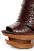 Jessica Simpson Cat Brown Stamped Snake Slingback Platform Heels