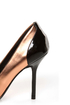 Kelsi Dagger Charley Black and Rose Gold Cap-Toe Pointed Pumps