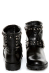 Kelsi Dagger Max Black Leather Studded Ankle Boots