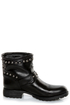 Kelsi Dagger Max Black Leather Studded Ankle Boots