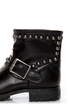 Kelsi Dagger Max Black Leather Studded Ankle Boots
