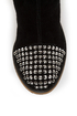 Kelsi Dagger Rover Black Suede Studded Cap-Toe Knee High Boots